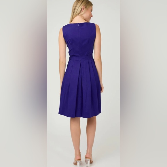 Gorgeous cobalt blue Sandra Angelozzi flare dress. ‘A line’ with belted waist. - Picture 2 of 4